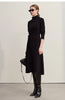 Dresses Woman Winter Elegant Commuter Turtleneck Lace-up Dress Women's Knitted Straight Solid Color Skirt 12544088