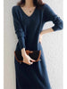 Cashmere Sweater Womens Dresses Wool Autumn Winter Elegant Knitted Long Dress Female Casual Warm Skirts Vestidos CQ317