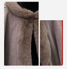 Autumn Winter Loose Casual Chic Bat Sleeve Coat Woolen Hooded Shawl Big Fur Collar Warm Cape Coat Women Outwear