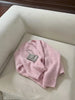 Lazy Style Wool Cardigan Women's Spring and Autumn Loose Round Neck Knitted Short Jacket Soft Long Sleeved Sweater