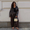 Street Zipper Leather Jackets Skirts Sets Women Loose Stand Collar Full Sleeve Coat Straight Skirt Autumn Winter Lady Suit
