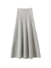 Chic Women Sweater Suite Skirt 100% Cashmere A-Line Skirt Autumn Winter Wave Skirt Elastic Knee Length Dress Sequins French Knit