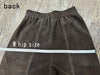Retro Leather Ankle-Length Pants Women Elastic Waist Suede Sheepskin Wide Leg Length Straight Cylinder Trousers Black brown