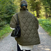 Womens Coat Cotton-padded Zipper Cloak Warm Jacket Winter