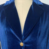 Elegant Velvet Blazer for Women Single Button Lapel Female Blazer Jacket Slim Fit Office Lady Outerwear Coat Spring Autumn Women