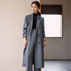 Korean Style Chic Office Lady Long Blazers Elegant Double Breasted Blazer Jacket Women Streetwear Trench Coat