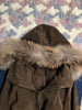 Winter American Vintage Harajuku Hooded Jacket Women Slim Brown Fur Collar Short Coat Casual Streetwear Chic Outerwear