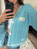 1989 Cardigan TS Seagulls Cozy Chunky Knit Oversized Button Up Sweater Jacket Women Teenagers Taylor Version T.S