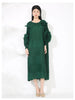 Bandage Dresses Three Dimensional Flower Splicing Design Women's Pleated Dress Chic Cloth