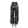 Women Streetwear Drawstring Pants Autumn Winter Camouflage Print Loose Safari Cargo Harem Hip Hop Trousers