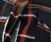 European and American Style Women's Casual Plaid Pocket Shirt High Waist Loose Long Pants Two Pieces Sets