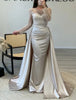 Women Party Dress Long Sleeve Sequins Empire Mesh Elegant O-neck Lady Big Swing Banquet Temperament Clothing