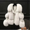Winter Imitation Fox Fur Short Young Coat Temperament Motorcycle style fur Coats Warm Female Parkas