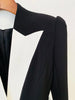 High Street Designer Jacket Women's Color Block Single Button Blazer