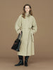 Womens British Trench Coat Contrast Cuff Stand Collar Heritage Workwear Style Pink Black Khaki Short Long Trench Coat