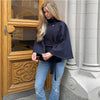 Autumn Elegant Coat Femme Lace Up Slim Woolen Coats Tops Street Casual Solid Turtleneck Jacket Women
