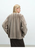 Autumn Winter Short Elegant Thick Warm Soft Brown Faux Mink Fur Coat Women Long Sleeve Modern Chic Fluffy Jacket