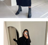Autumn Winter Loose Turtleneck Women's Knitted Long Dresses Long Sleeve Vintage Straight A-line Dress Female
