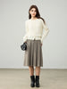 Cardigans For Woman, Fleece Wool, Round Collar, Soft Cozy Sweaters, 100%Wool, Fall Winter Jackets