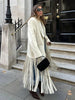 Elegant Tassel Woolen Coat Women Turn Down Collar Full Sleeve Pocket Female Autumn Jacket Streetwear Trench Coats
