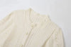 Elegant Knit Dress For Women White Slim O-neck Single Breasted Short Sleeve Long Dresses Female Spring Lady Robe T88X