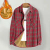 Winter Plus Velvet Thick Warm Plaid Shirt Coat Women Harajuku Long Sleeve Casual Check Blouse Thermal Fleece Woman Outwear