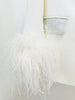 High Street Designer Jacket Women's Ostrich Real Feather Embellished Diamonds Shawl Collar Blazer