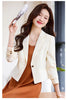 short blazer for women single breasted long sleeve autumn elegant office clothes black white pink