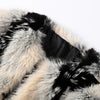 Print Faux Fur Jackets Women Loose O Neck Long Sleeves Fluffy Warm Parka Female Winter Chic Street Outwears