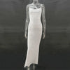 Sexy Mesh See Through Slim Evening Party Dresses Fall Winter Strap Christmas Outfits Glitter Diamond Long Dress for Women