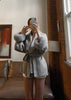 Elegant Lace Up Woolen Short Coat Solid Lapel Fur Cuffs Belt Long Sleeve Jacket Female Autumn Winter Lady Chic Cardigan
