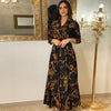 Digital Printed Single Breasted Long Dress Spring Autumn Women Women's Casual Long Sleeved Shirt Collar Dress