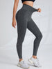 Women High Waist Seamless Yoga Pants Letter Sand Washed Hip Lifting Tight Waist Exercise Outdoor Sports Leggings