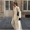 Thin Retro Double-breasted Long Coats Women Casual Loose Woolen Maxi Coat Female Early Autumn Elegant Chic Streewear