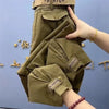 High-quality High Waist Solid Color Cotton Pants Women Autumn Loose Casual All-Match Harem Pants Trousers Ladies