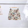 Women Cropped Floral Print Jacket Stand Collar Long Sleeve Button Front Pockets Vintage Loose Short Coat Autumn Chic Blazer