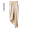 Women 100% Wool Pants Autumn and Winter Soft Comfortable High-Waist Knitted Thicken Pants Female Thin pants Casual Trousers