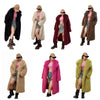 Colorful Fahionable Faux Fur Mongolian Jacket Long Tailored Collar Plush Winter Coat for Women Elegant Loose Fit Outerwear
