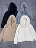 Slim Knit Cardigan Hoodies Women Autumn Solid Long Sleeve Sweater Coats Winter Street Vintage Basic Hoodie