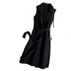 Western Style Woolen Vest Mid-length Vest Waistcoat Autumn Winter Small Korean Version Loose Spring Autumn Coat Women W
