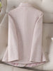 Korean Tweed Blazer Jacket Coat Women Long Sleeve French Slim Woolen Suit Outwear Autumn Winter Casaco