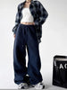 Polar Fleece Wide Leg Trousers for Women Oversize Style Loose Winter Thick Warm Sweatpants Y2K Vintage Thermal Pants