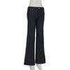 Fdey Stripe Slim Vintage Chic Jeans Zipper Pockets Low Waisted Button 90s Pants Streetwear All-match For Women