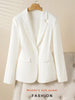 Light Job Style Draped Small Suit Women's Jacket One Button Long Sleeve Non-Slit Suit Top Spring & Fall Style