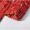 Geometric Printed Blazer Jacket Pants Sets Women Shoulder Pads V Neck Lace Up Full Sleeve Jackets Flare Pant Lady Outfit