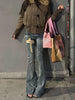 2000s Japanese Jeans Pants Women Low Waist Denim Pant Streetwear American Retro Y2k Trousers Jeans Slim E-girls Jeans