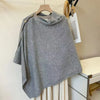 Large Shawl for Womens Spring and Autumn Versatile Diagonal Buckle Loose Cape Knitted Shawls