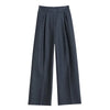 Wool Autumn Slim High Waist Straight Women's Pants Casual Solid Color Loose Chic Female Wide Leg Pants Office Ladies