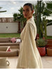 Boho Vacation Kaftan Dress For Women Long Sleeved Dress With Belt Elegant Conservative Gowns Women's Clothes