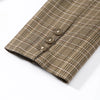 Elegant Stripe Blazer Women Loose Full Sleeve Stand Collar Single Breasted Coats Female Spring Outwear Lady